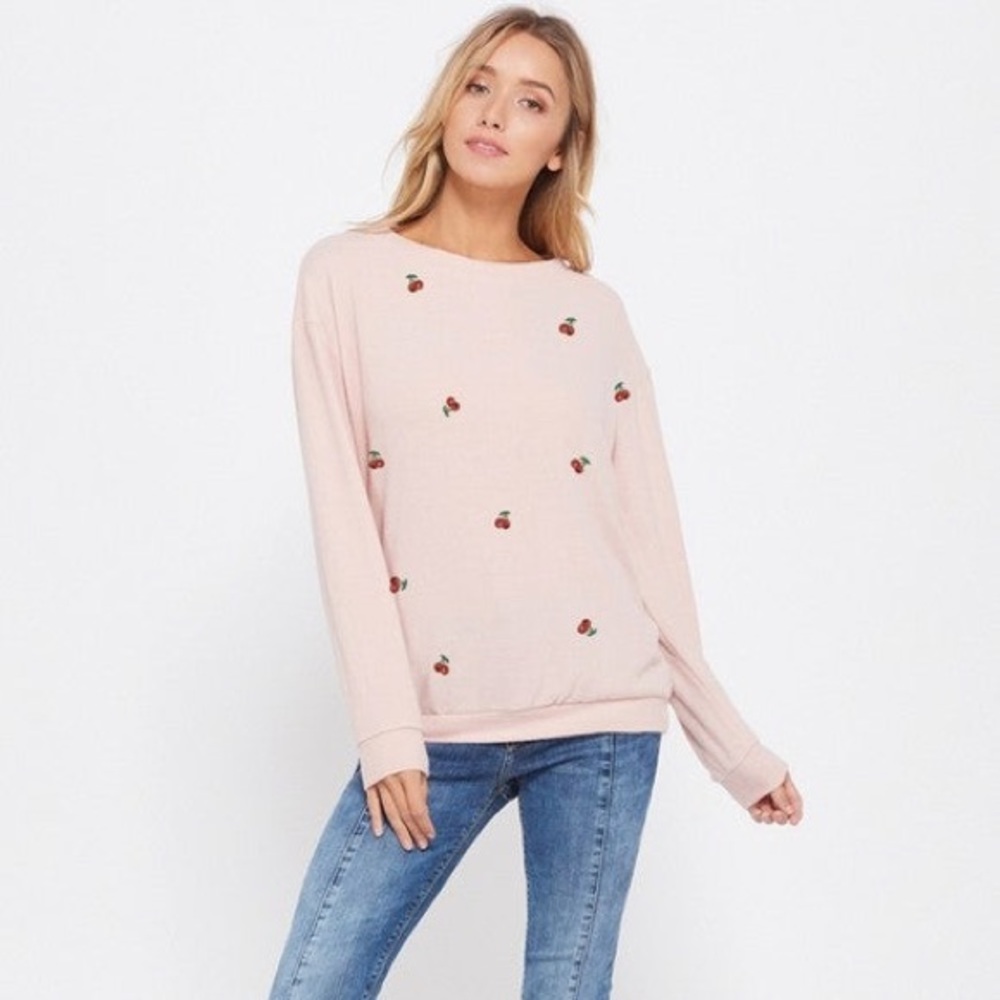 🍒 Cherries Lightweight Graphic Sweatshirt - Picture 4 of 5